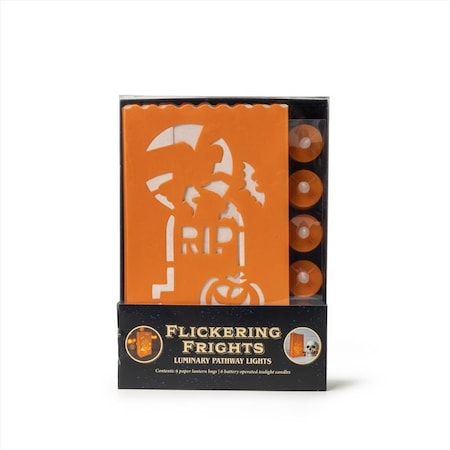 Flickering Frights Flickering Frights Halloween White Luminary Pathway Decor HLPM12